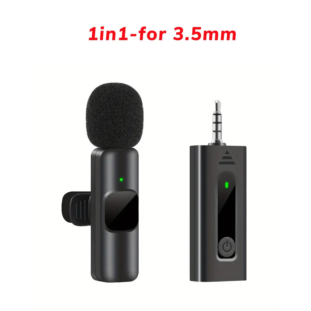 Professional Wireless Lavalier Microphone Perfect for Interviews Podcasts,Vlogs Videos for Iphone&Ipad-For Android,Ios and 3.5Mm